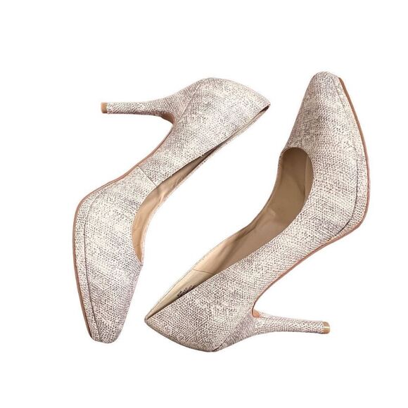 Nine West OHEMGEE White Smoke NWOB Pointed Toe Pump Size 8.5 - Picture 1 of 5
